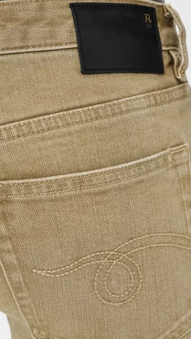R13 Boy Flare Jeans Olive Green Haze Stretch | Thumbnail 6