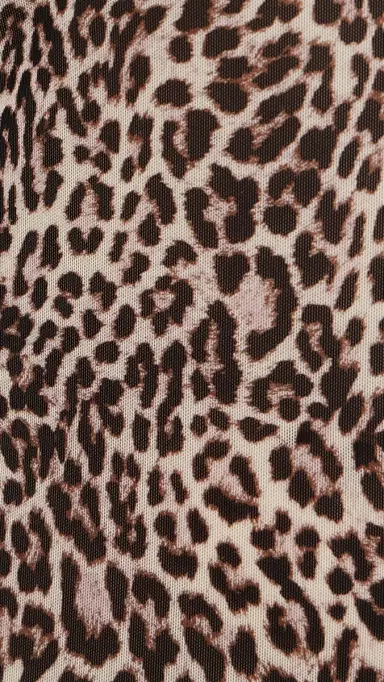 Good American Asymmetric esh Mini Coverup Dress lucky leopard001 | Thumbnail 6