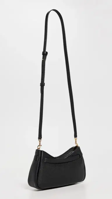 Tory Burch Romy Zip Top Crossbody Bag Black One Size | Thumbnail 4 Tory Burch Romy Zip Top Crossbody Bag Black One Size | Thumbnail 4