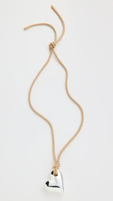 JENNY BIRD Art Heart On A String Necklace High Polish Silver One Size | Thumbnail 2