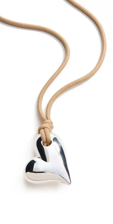 JENNY BIRD Art Heart On A String Necklace High Polish Silver One Size | Thumbnail 1