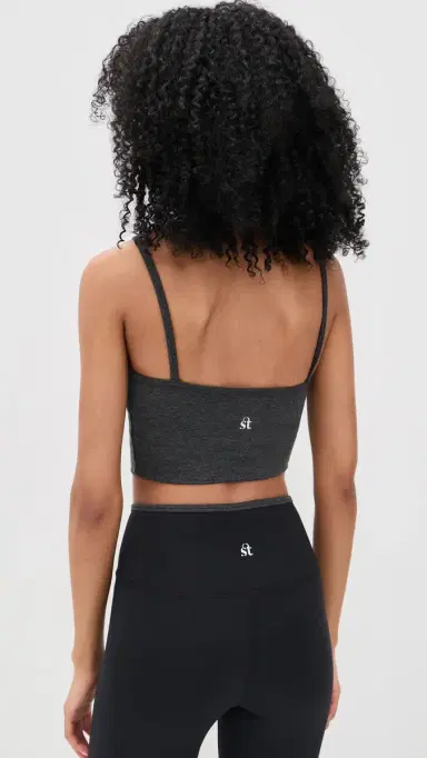Strut This The Winnie Tank Charcoal Heather | Thumbnail 3