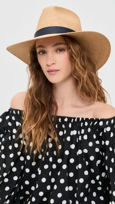 JANESSA LEONE Packable Straw Hat Sand | Thumbnail 3 JANESSA LEONE Packable Straw Hat Sand | Thumbnail 3