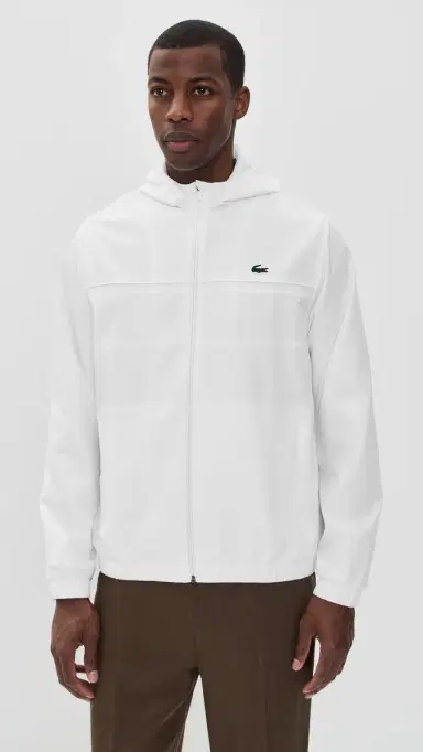Lacoste Lightweight Performance Zip Jacket Blanc | Thumbnail 2 Lacoste Lightweight Performance Zip Jacket Blanc | Thumbnail 2