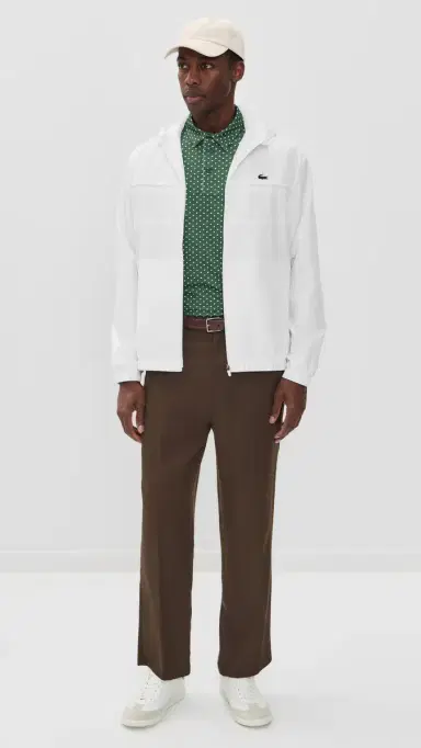 Lacoste Lightweight Performance Zip Jacket Blanc | Thumbnail 5 Lacoste Lightweight Performance Zip Jacket Blanc | Thumbnail 5