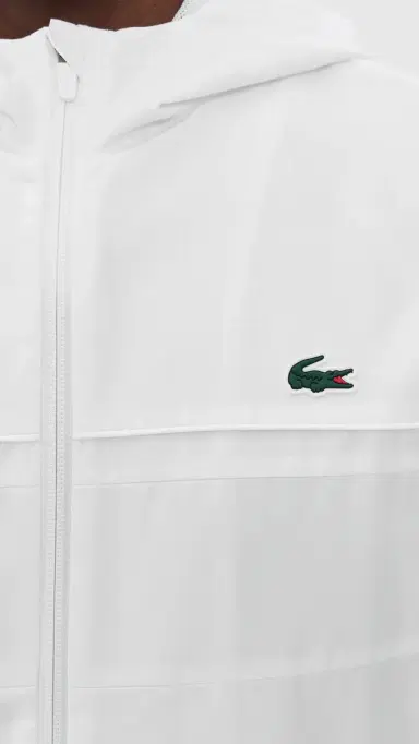 Lacoste Lightweight Performance Zip Jacket Blanc | Thumbnail 6 Lacoste Lightweight Performance Zip Jacket Blanc | Thumbnail 6