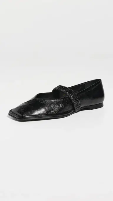 ALOHAS Lautan Leather Ballet Flats Black | Thumbnail 2