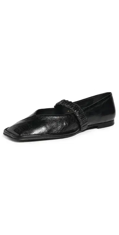 ALOHAS Lautan Leather Ballet Flats Black | Thumbnail 1