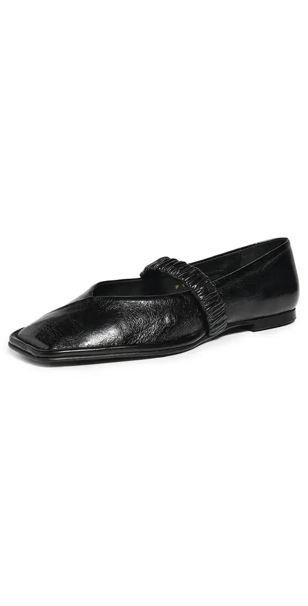 Lautan Leather Ballet Flats Black