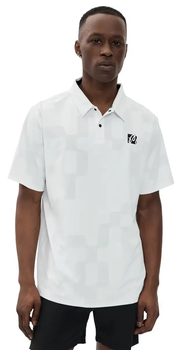 Malbon Performance esh Paneled Polo White