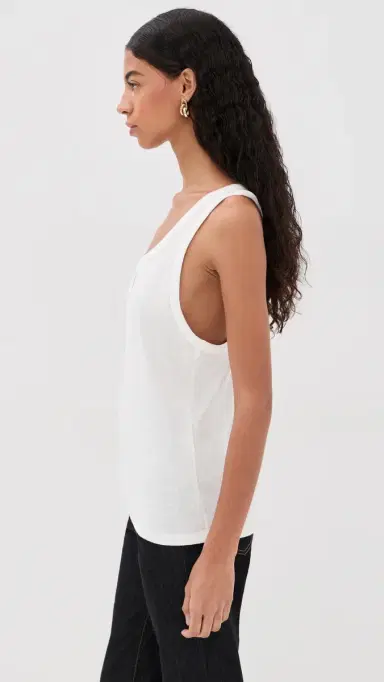 Victoria Beckham Split Tank Top White | Thumbnail 4 Victoria Beckham Split Tank Top White | Thumbnail 4