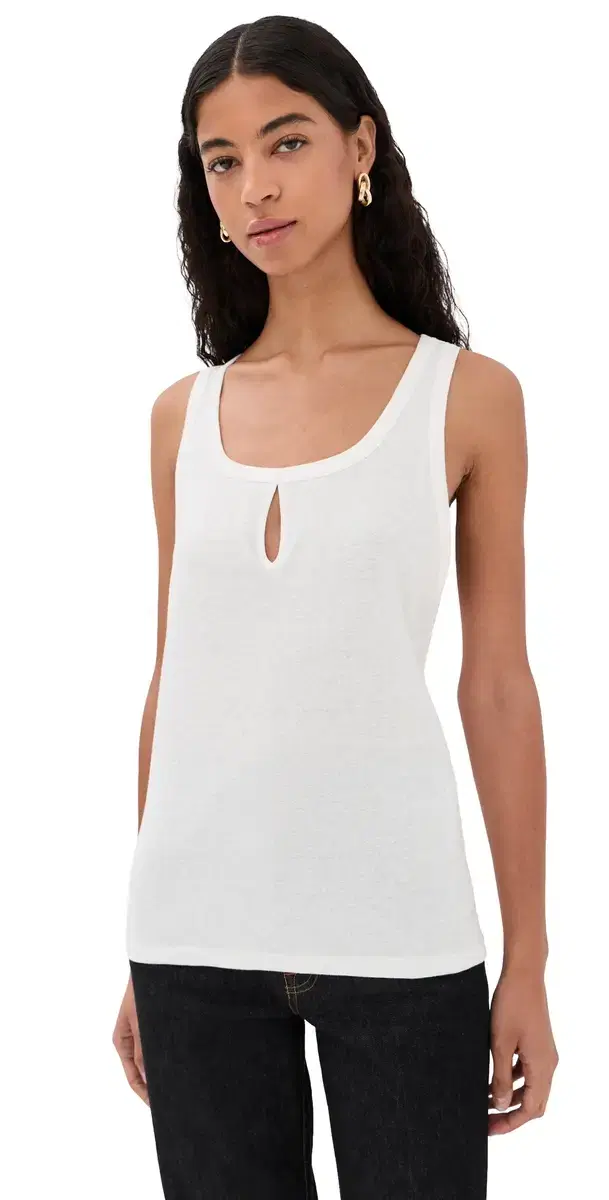 Victoria Beckham plit Tank Top White