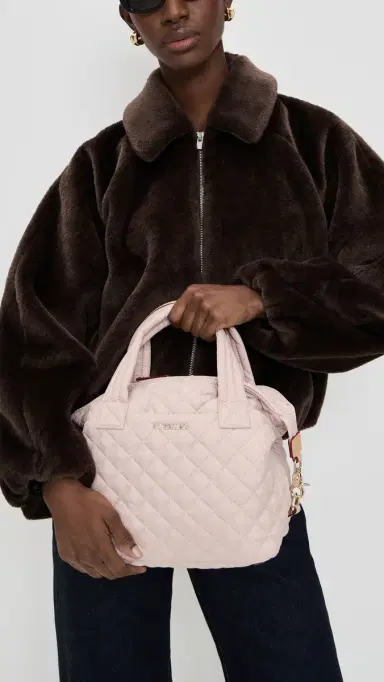 MZ Wallace Small Sutton Deluxe Tote City Pink One Size | Thumbnail 3 MZ Wallace Small Sutton Deluxe Tote City Pink One Size | Thumbnail 3