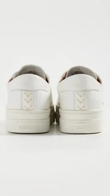 Soludos Ibiza Platform Leather Sneakers Oasis White 5 | Thumbnail 3