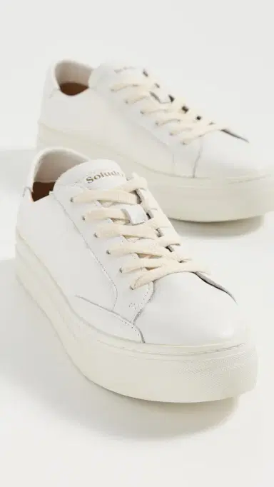 Soludos Ibiza Platform Leather Sneakers Oasis White 5 | Thumbnail 4