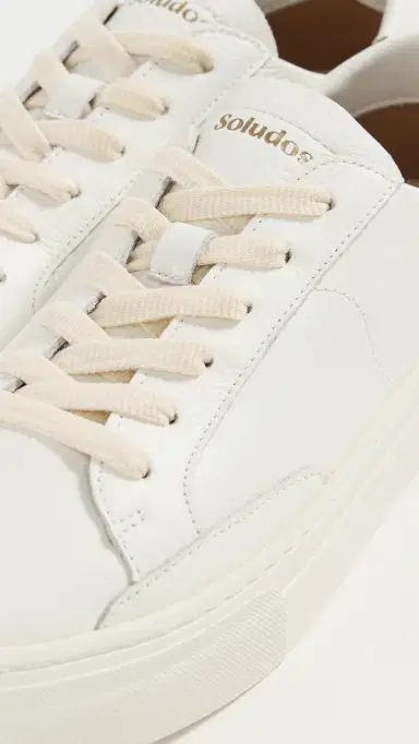 Soludos Ibiza Platform Leather Sneakers Oasis White 5 | Thumbnail 5