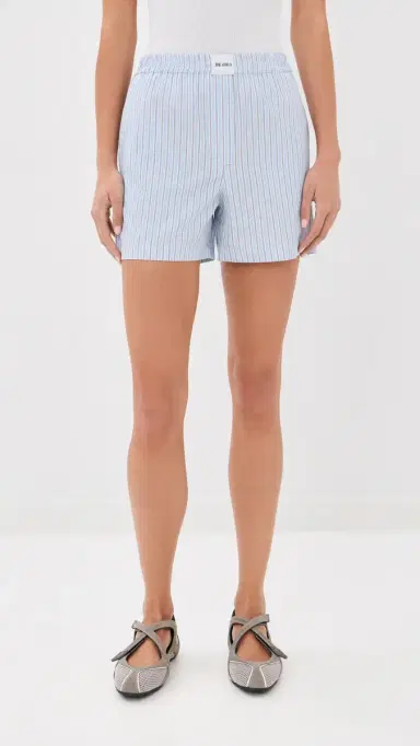 The Attico Stripe Shorts Light Blue/White 36 | Thumbnail 3