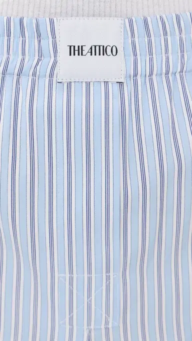 The Attico Stripe Shorts Light Blue/White 36 | Thumbnail 6