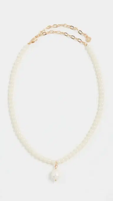 Ettika Pearlescent Beaded Necklace White One Size | Thumbnail 2