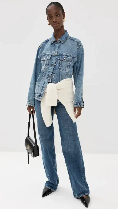 Anine Bing Hugh Jeans Washed Blue 31 | Thumbnail 5