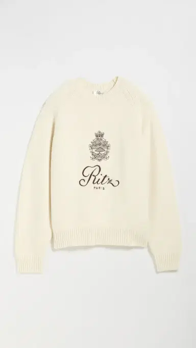 Frame Ritz Unisex Cashmere Sweater Cream L | Thumbnail 2