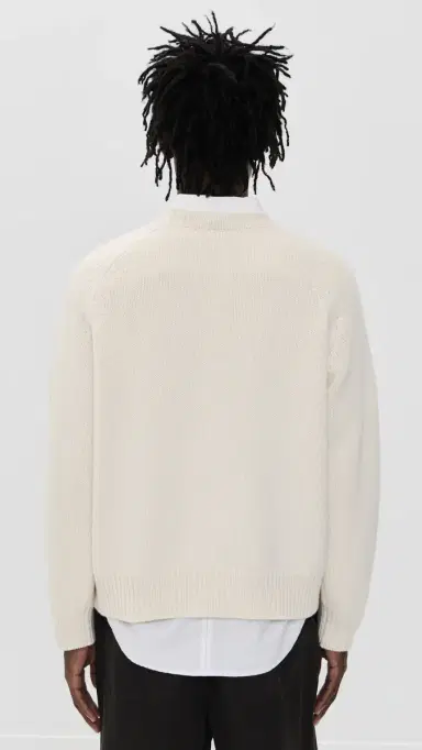 Frame Ritz Unisex Cashmere Sweater Cream L | Thumbnail 5