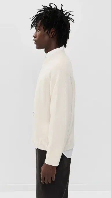 Frame Ritz Unisex Cashmere Sweater Cream L | Thumbnail 6