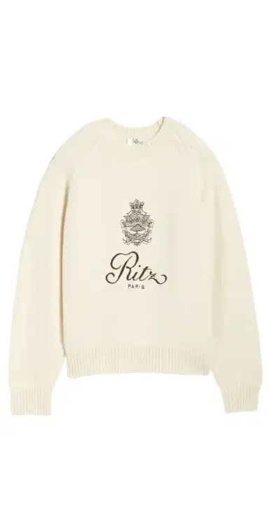 Frame Ritz Unisex Cashmere Sweater Cream L | Thumbnail 1