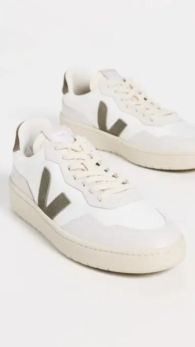 Veja V-90 B-Mesh Sneakers White/Khaki | Thumbnail 4