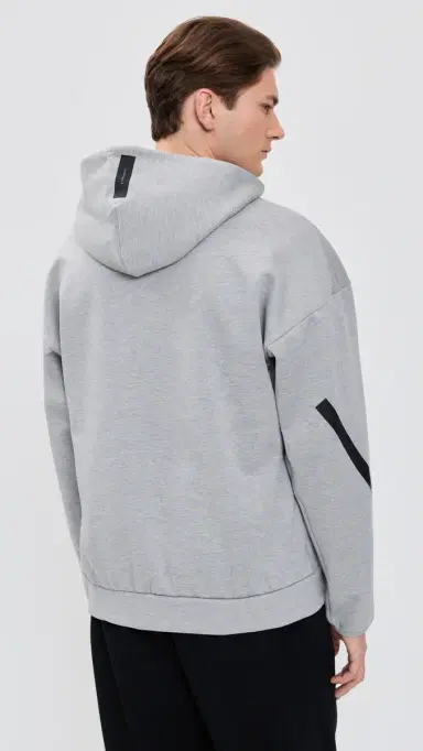 Adidas Z. N.E. Full Zip Sweatshirt Medium Grey Heather M | Thumbnail 3 Adidas Z. N.E. Full Zip Sweatshirt Medium Grey Heather M | Thumbnail 3