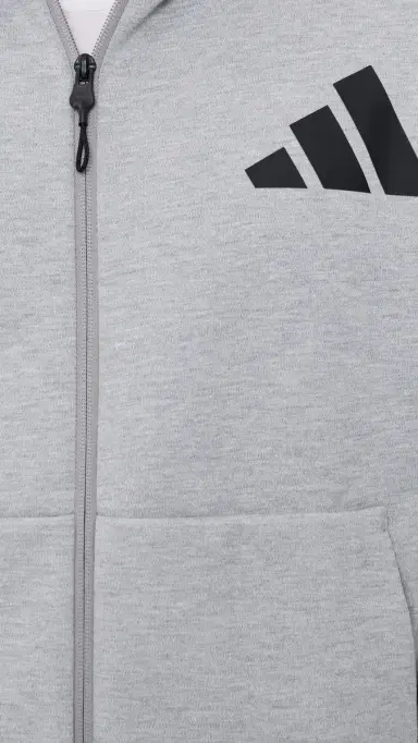 Adidas Z. N.E. Full Zip Sweatshirt Medium Grey Heather M | Thumbnail 6 Adidas Z. N.E. Full Zip Sweatshirt Medium Grey Heather M | Thumbnail 6
