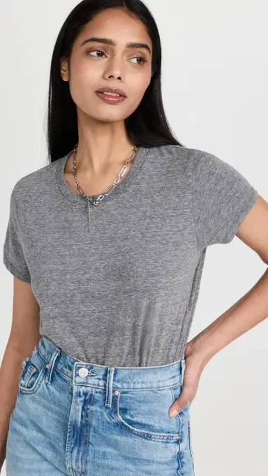 Mother The Lil Goodie Goodie T-Shirt Heather Grey | Thumbnail 2
