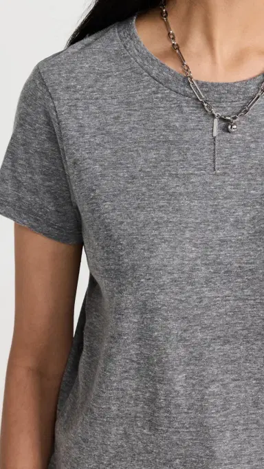 Mother The Lil Goodie Goodie T-Shirt Heather Grey | Thumbnail 6