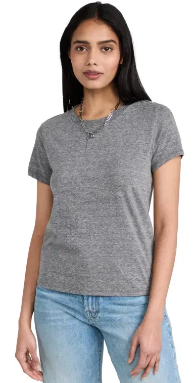 Mother The Lil Goodie Goodie T-Shirt Heather Grey | Thumbnail 1