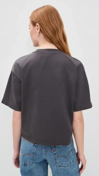 Madewell The Boxy Crop Tee In Allday Jersey Black Coal | Thumbnail 3 Madewell The Boxy Crop Tee In Allday Jersey Black Coal | Thumbnail 3