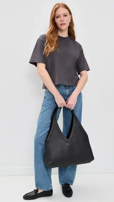 Madewell The Boxy Crop Tee In Allday Jersey Black Coal | Thumbnail 5 Madewell The Boxy Crop Tee In Allday Jersey Black Coal | Thumbnail 5