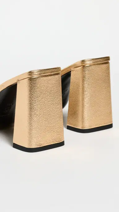 STAUD Sloane Heel Sandals Gold | Thumbnail 4