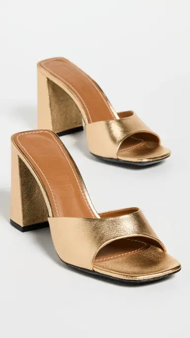 STAUD Sloane Heel Sandals Gold | Thumbnail 5