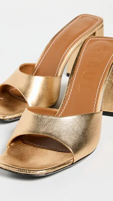 STAUD Sloane Heel Sandals Gold | Thumbnail 6