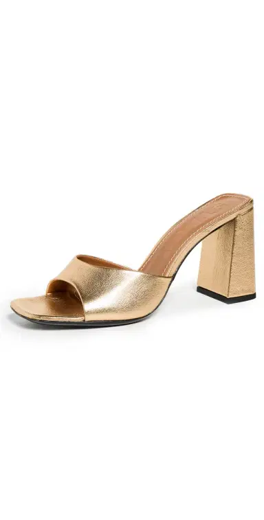 STAUD Sloane Heel Sandals Gold | Thumbnail 1