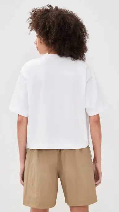 Madewell The Boxy Crop Tee In Allday Jersey White | Thumbnail 3 Madewell The Boxy Crop Tee In Allday Jersey White | Thumbnail 3