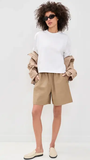 Madewell The Boxy Crop Tee In Allday Jersey White | Thumbnail 5 Madewell The Boxy Crop Tee In Allday Jersey White | Thumbnail 5