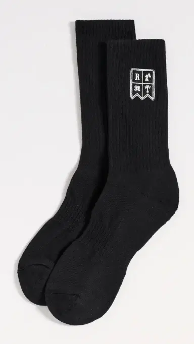 Rhude Harbor Crest Socks Black / White One Size | Thumbnail 2