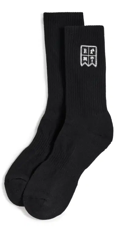 Rhude Harbor Crest Socks Black / White One Size | Thumbnail 1