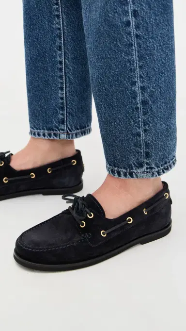 Gianvito Rossi The Vande Boat Shoes Dark Blue | Thumbnail 3