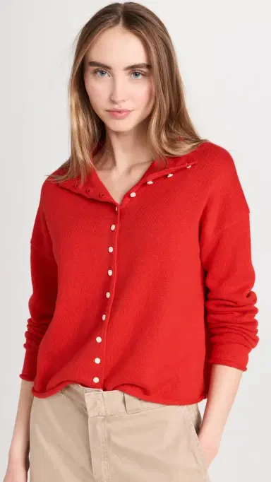 Alex Mill Taylor Cardigan Fire Red S | Thumbnail 2 Alex Mill Taylor Cardigan Fire Red S | Thumbnail 2