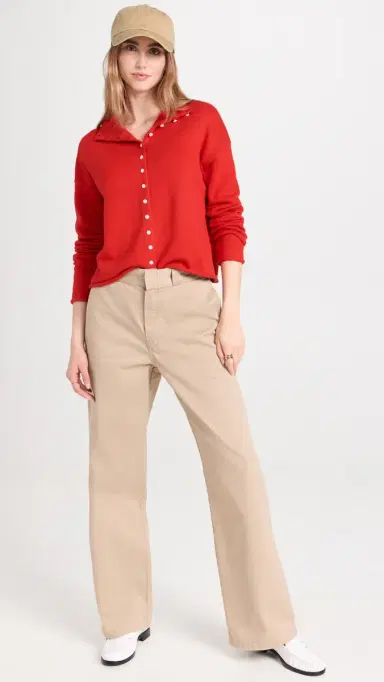 Alex Mill Taylor Cardigan Fire Red S | Thumbnail 5 Alex Mill Taylor Cardigan Fire Red S | Thumbnail 5