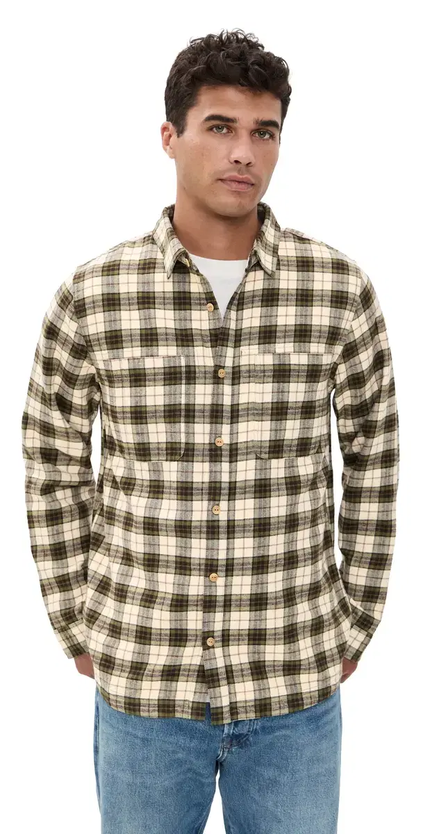 House Check Flannel Shirt Green ulti
