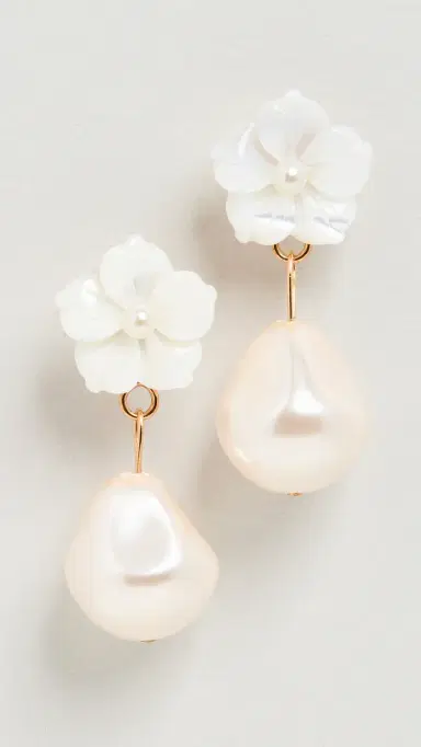 Jennifer Behr Minna Earring Mother of Pearl One Size | Thumbnail 2