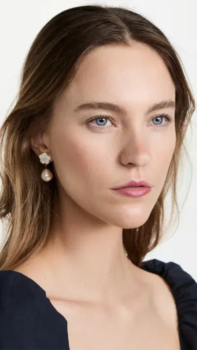 Jennifer Behr Minna Earring Mother of Pearl One Size | Thumbnail 3